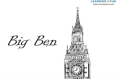 Big Ben - World Landmarks Coloring
